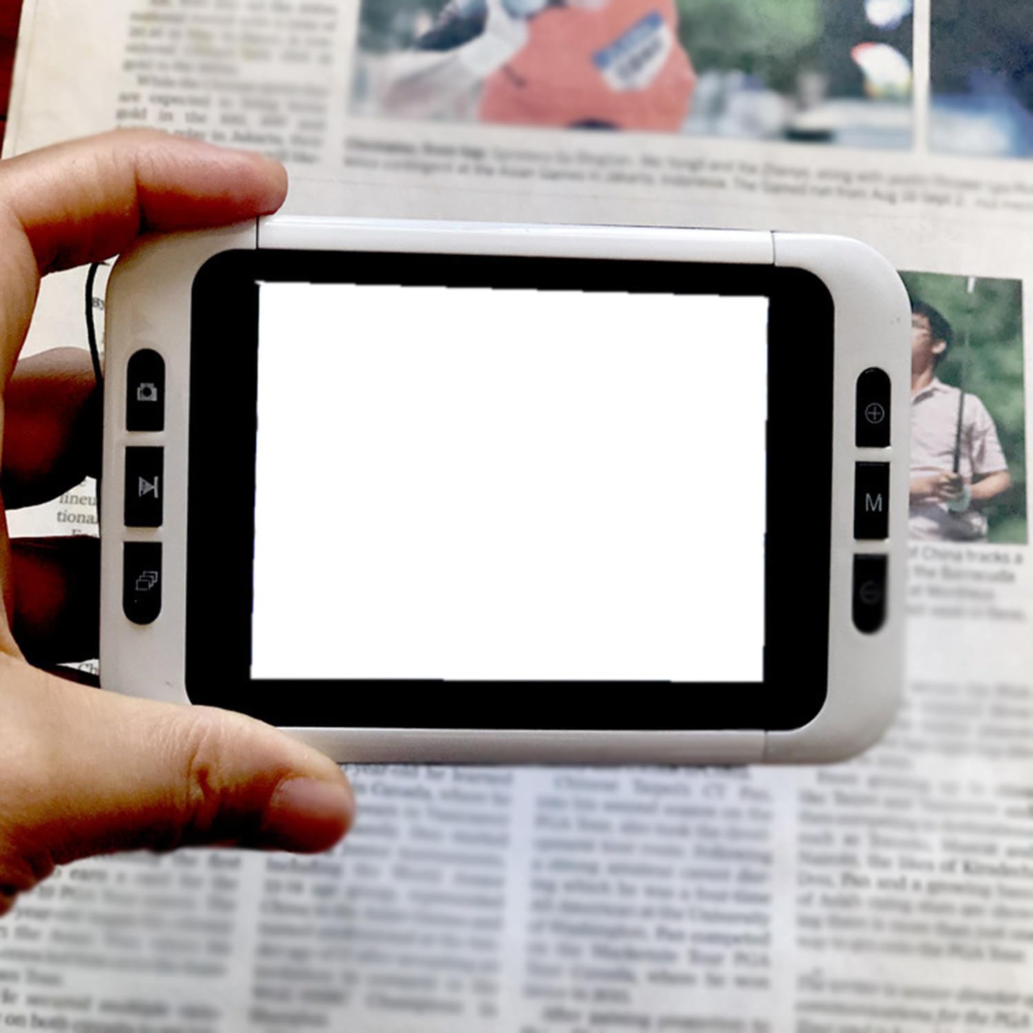 Lente d'ingrandimento digitale per anziani, lente d'ingrandimento elettronica per ipovedenti, lettura giornale con 19 modalità di colore per ipovisione