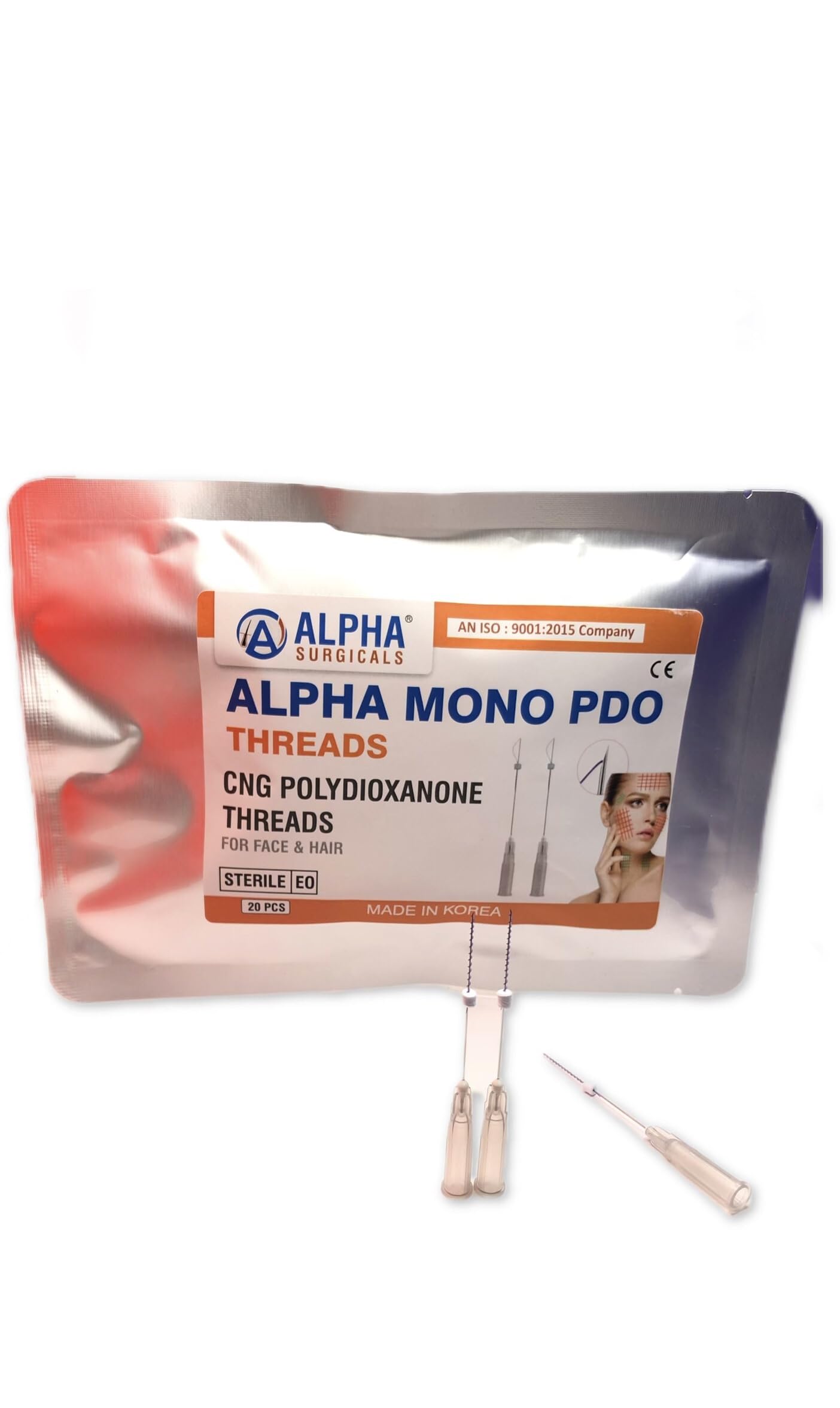 Alpha Mono PDO Threads for Skin & Scalp Rejuvenation (PACK OF 10PCS) | Non-Surgical Collagen Stimulating Threads (29G 38MM)-image-25