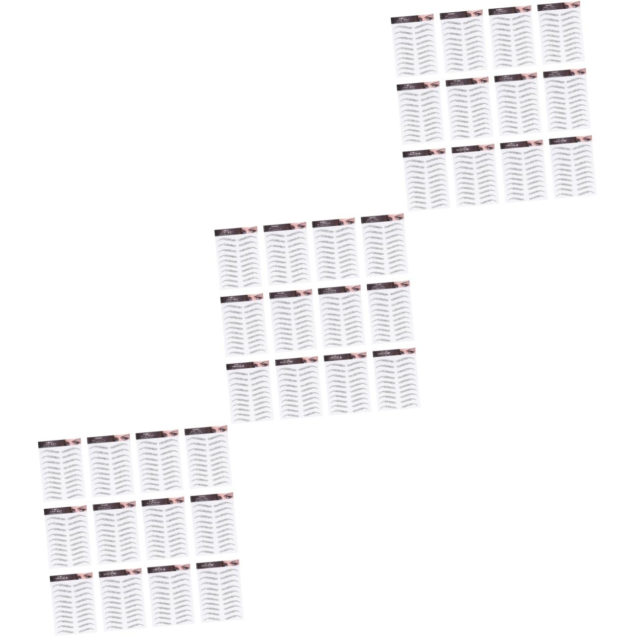 MAGICLULU 3 Set Di Sopracciglia Finte Kit Per Sopracciglia Temporanee Adesivi Realistici Per Sopracciglia 12 Fogli*3