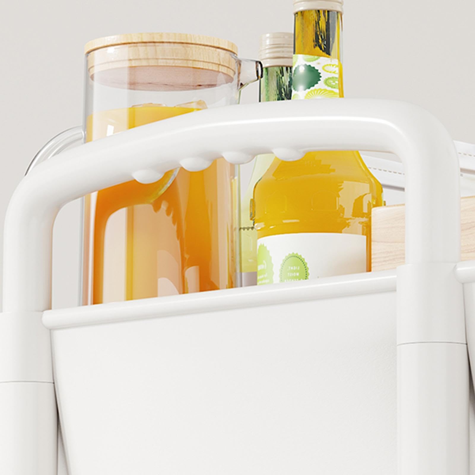 Carrito utilitario de 3 niveles, carrito de almacenamiento con | cajones, carrito de almacenamiento portátil rodante, carrito utilitario compacto multiusos para cocina, dormitorio, sala de e