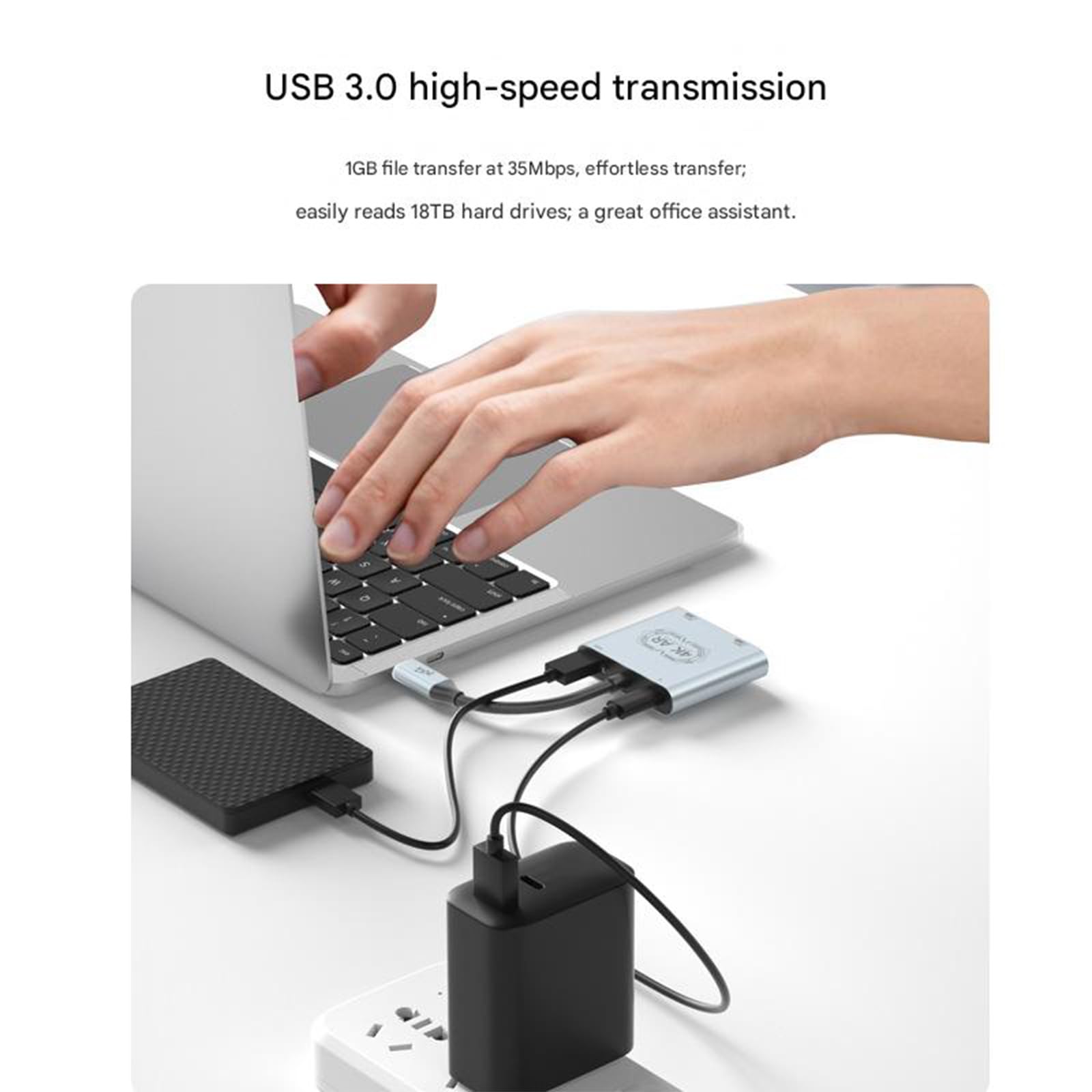 XAGMODSHN Adattatore Multiporta USB C Doppio Tipo Ricarica Trasferimento Dati 5 Gbps Lega Alluminio per Console Laptop Telefoni Dock USB Multifunzione per Dispositivi AR