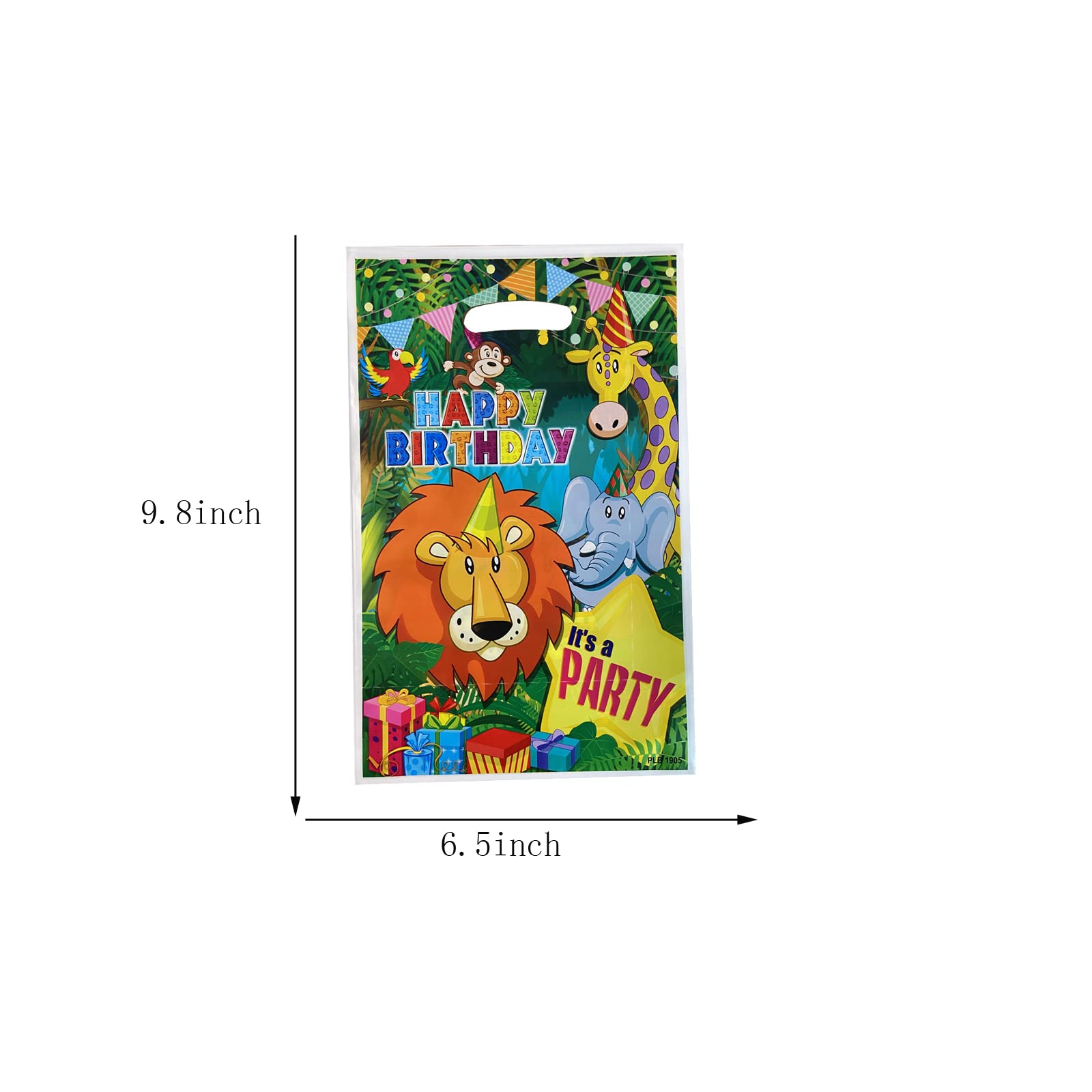 48 Safari-Geschenktüten Aus Papier – Dschungel-Tiermotive, Ca. 21x15x8 Cm, Perfekt Für Kinderpartys & Goodie-Bags