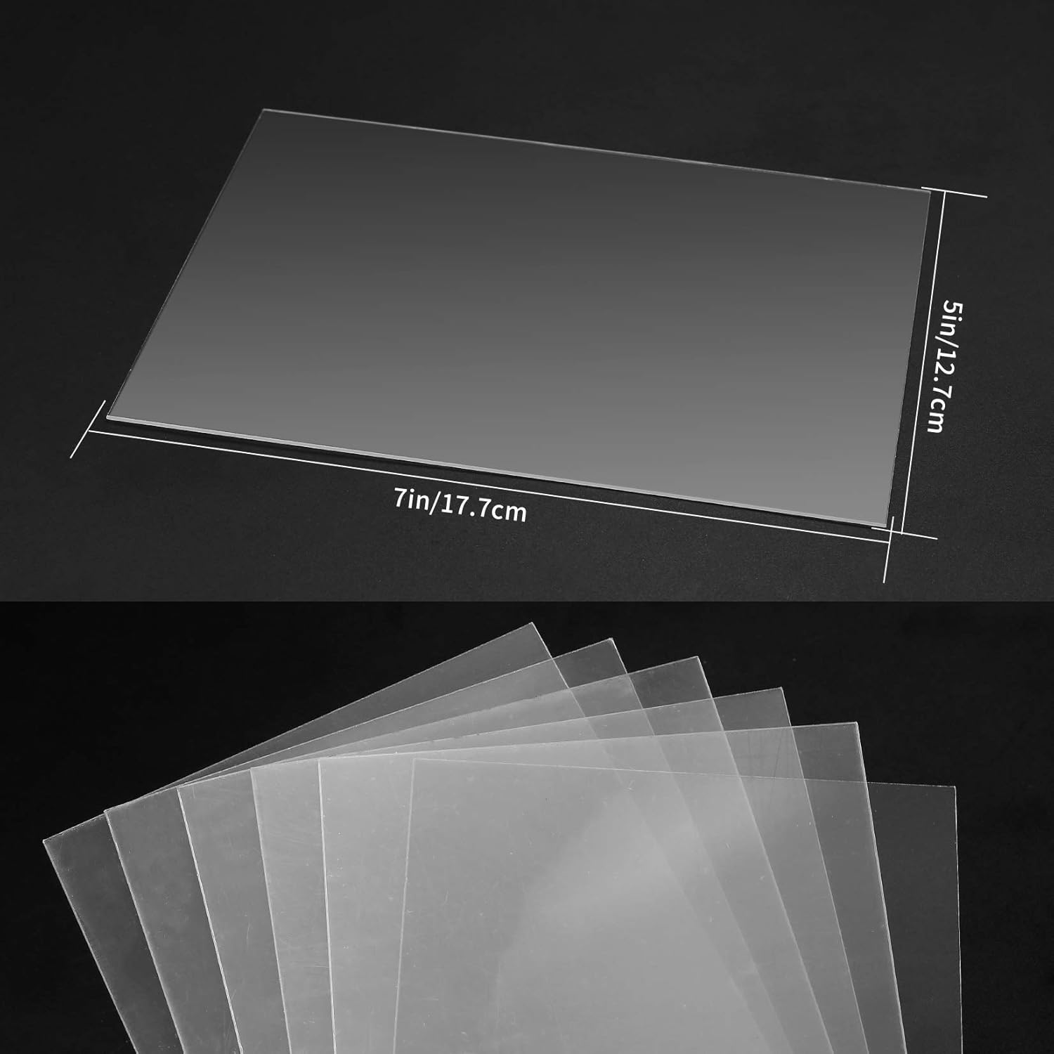 6 Pcs Clear Acrylic Sheets, Plastic Perspex Sheets, Transparent