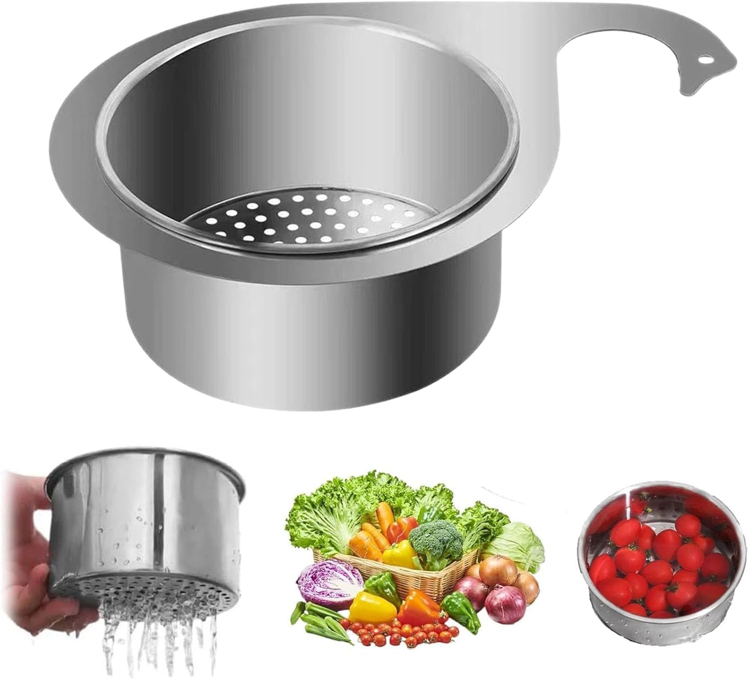 Passoire évier En Forme De Cygne – 2 Pièces En Inox, Anti-bouchage, Facile à Nettoyer | Pour Cuisine Maison Ou Pro