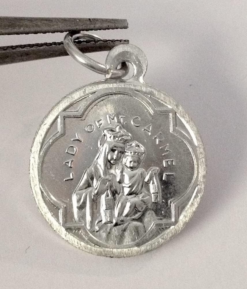 LOT OF SCAPULAR MEDALS (OUR LADY OF MOUNT CARMEL) VIRGIN OF CARMINE - 100% MADE IN ITALY - Image 2