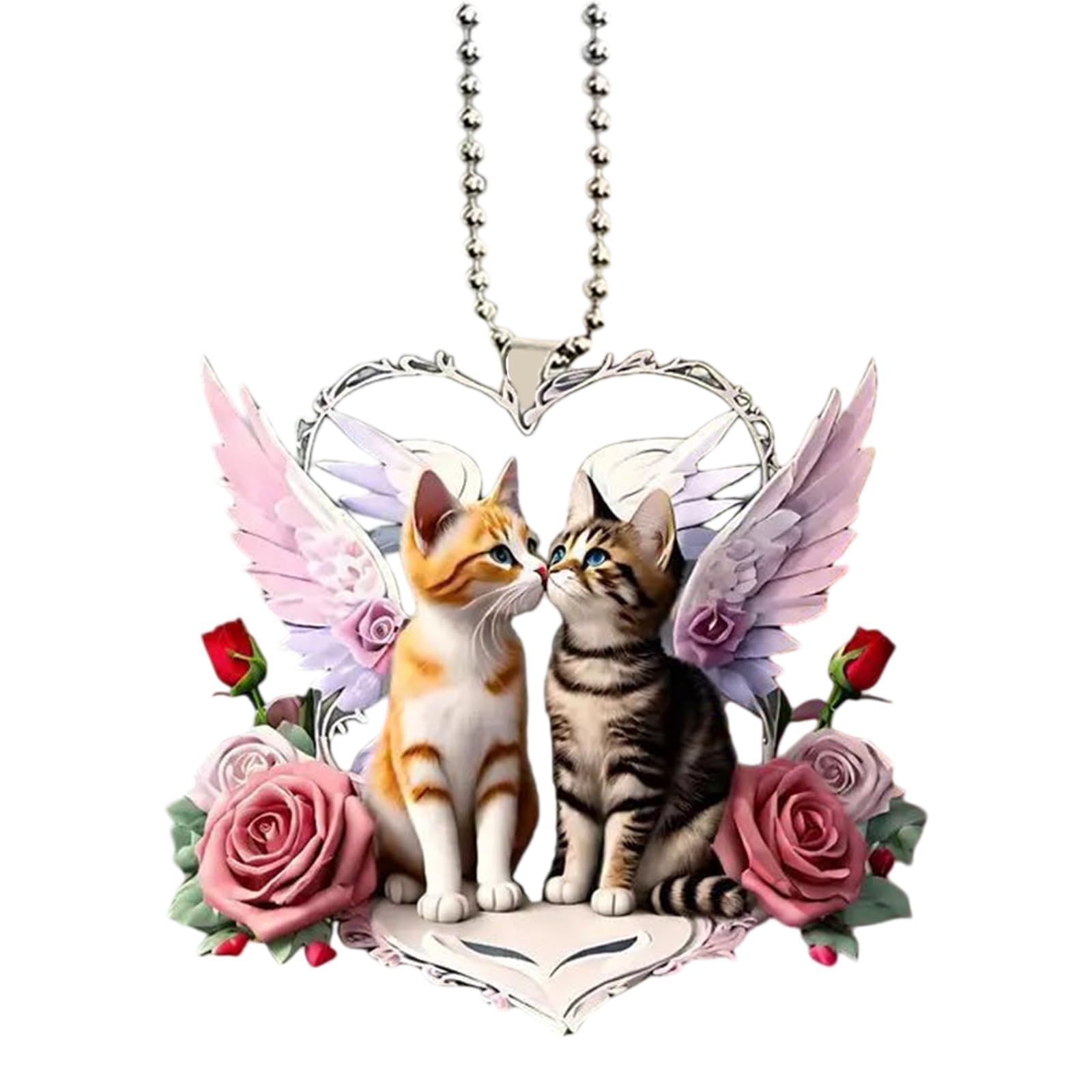 CUNZJIA 2D Acrylic Felines Car Pendant Hanging Ornament ABS Materials Vehicle Interior Decoration for Cars and Motorcycles