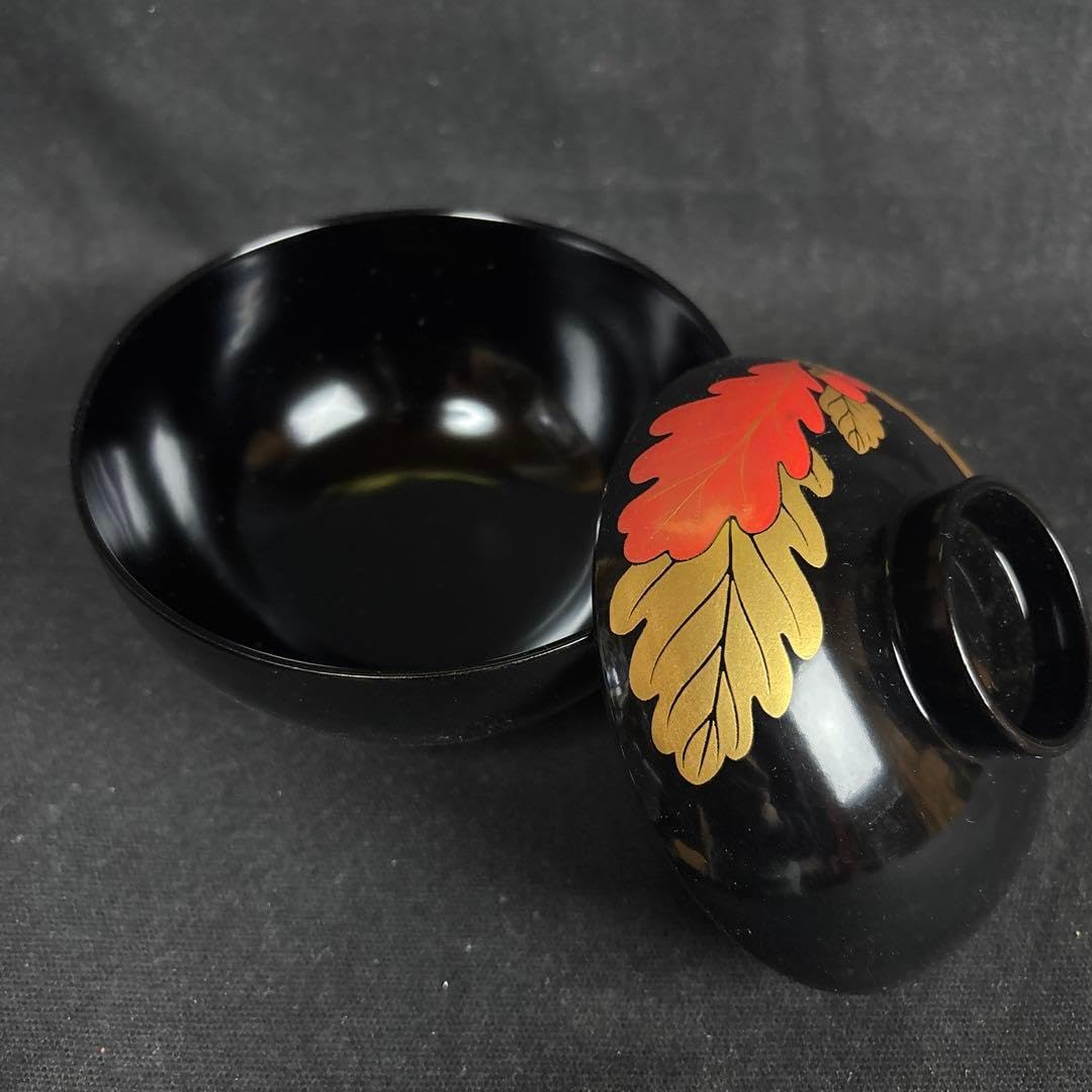 Amazon.co.jp: 漆器 会津塗 蓋付き お吸物椀 5客セット : ホーム＆キッチン