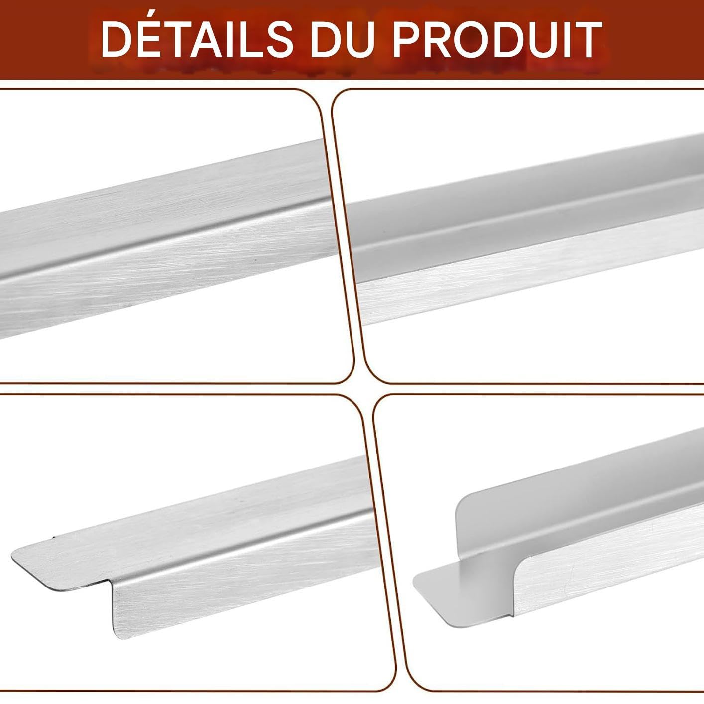 Barre D'adaptation De Table - 8 Pièces Séparateur pour Bacs Gastronorm Refroidisseur Hôtellerie,Accessoires De Service Alimentaire pour Buffet Restauration Cuisine Restaurant Événements