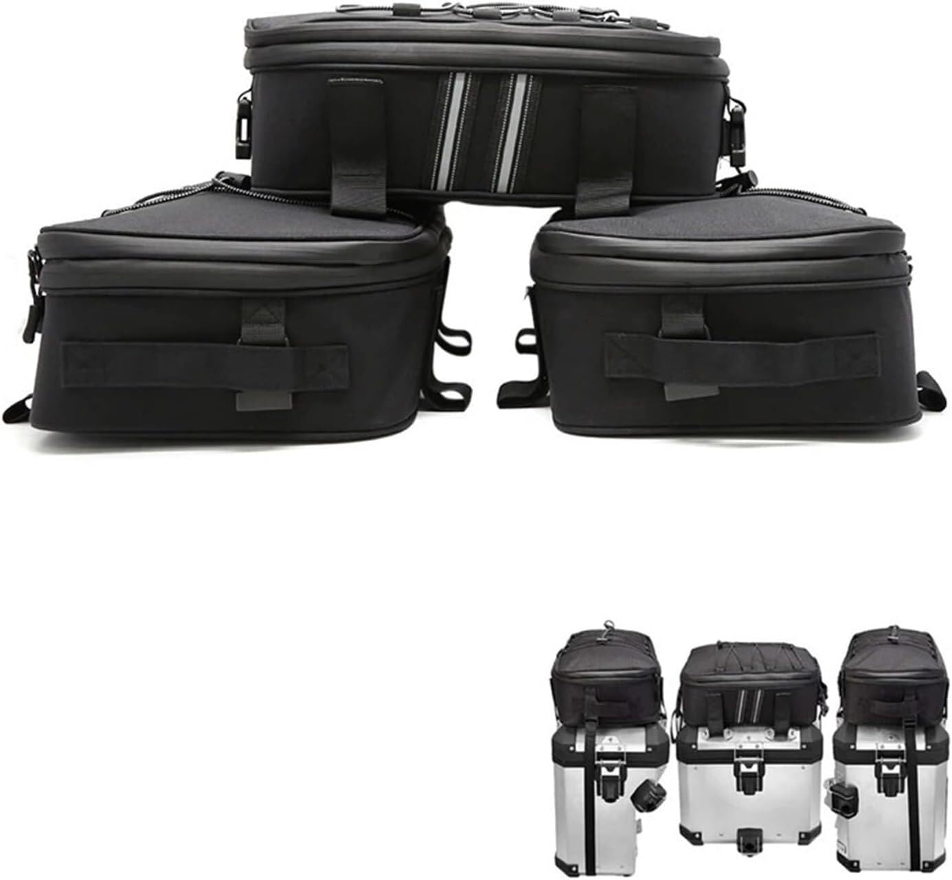 Bolsa De Sillín para BMW para R1200GS LC para Adventure GS para R1200 1250 Maleta Lateral para Motocicleta Vario Bolsa De Alforja Aluminio para Motor Asiento Moto(A Set Bag)
