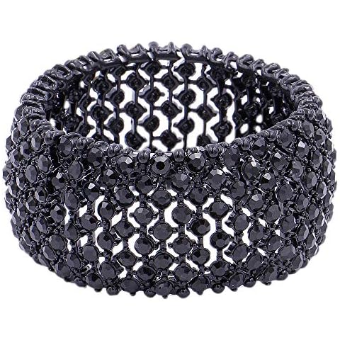 Lavencious Adjustable Rhinestone Stretch Bracelet Cover