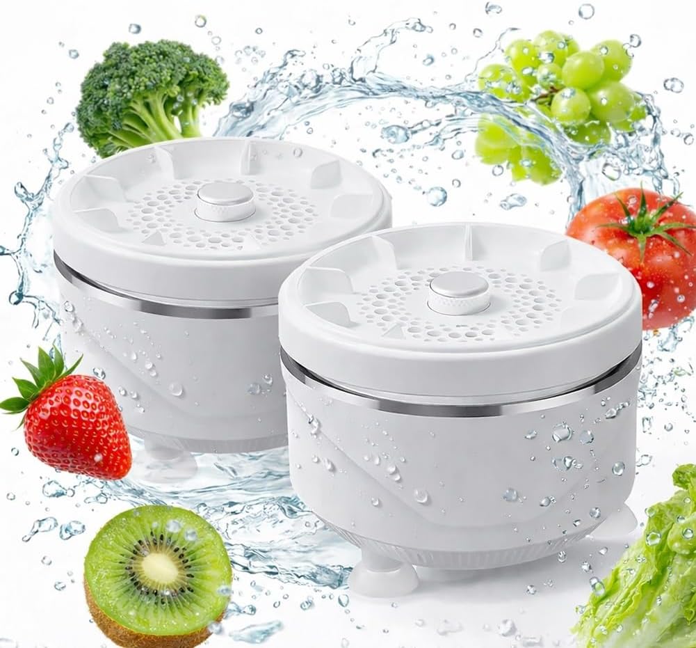 Produce Cleaner Device Machine Fruit and Vegetable Washing Machine Waterproof Titanium Electrolysis Fruit and Veggie Purifier Cleaner with Magnetic Charging Portable Cordless Daily Home Use