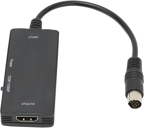 Dioche HDMI Converter Connect to HDTV, Game Console Converter Drive Free Lossless for SS to HD Multimedia Interface Adapter for HDTV
