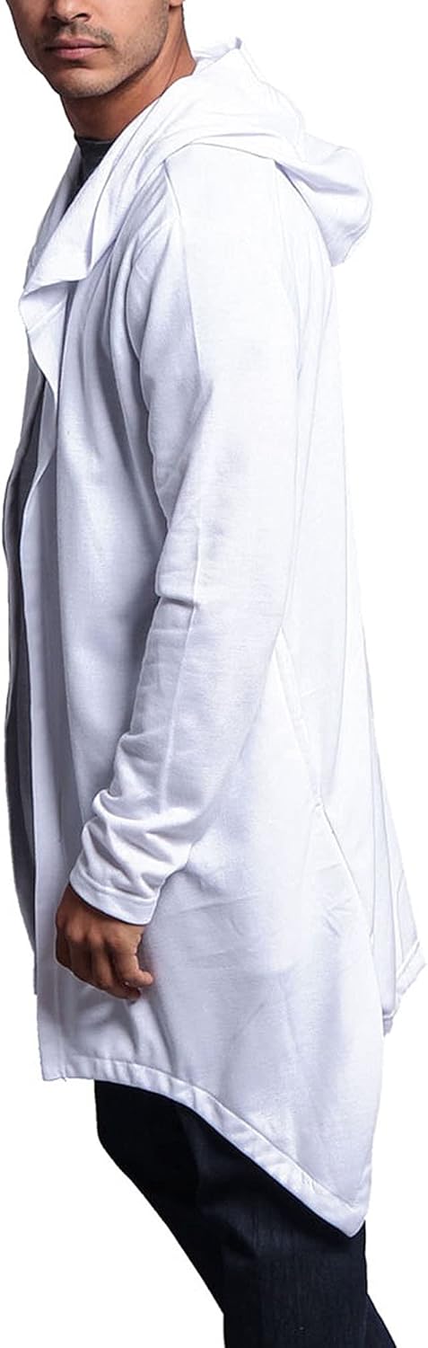 VICTORIOUS Men's Long Length Cloak Cardigan Hoodie