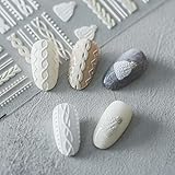 ネイルアートニット柄 セーター柄 シールかわいいネイルシールネイルシールネイルアート用品アクセサリークールデザインネイル用品冬4pcs ﻿