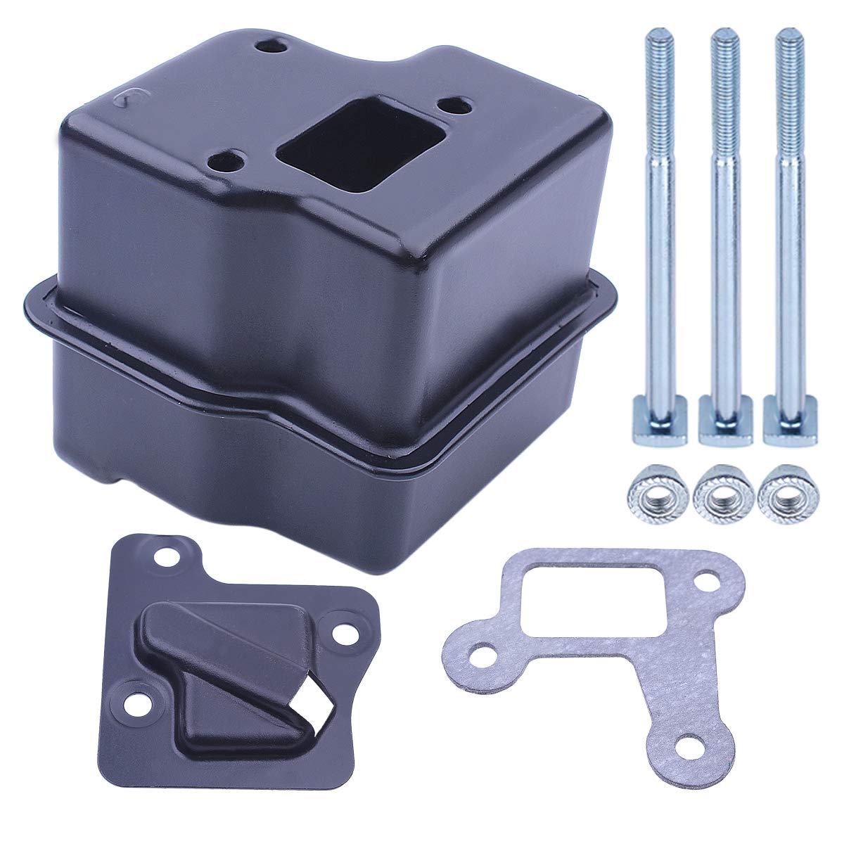 Kit Échappement pour STIHL 029 039 MS310 MS290 MS390 Série Tronçonneuse, ADEFOL Pot d'echappement + Joint + Vis et Écrous + Support Silencieux Accessoire Pièces de Rechange