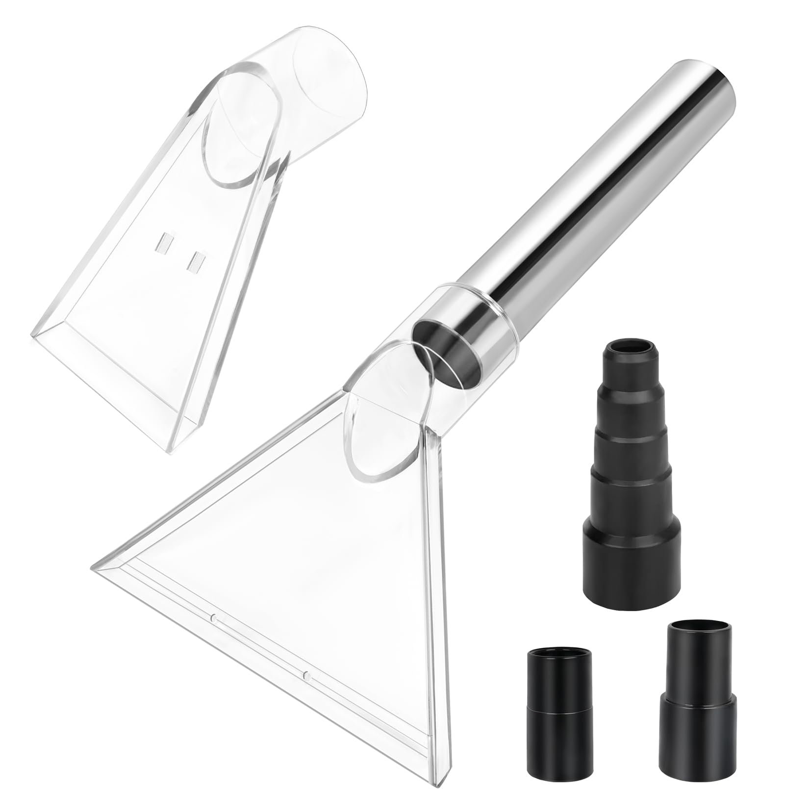 Shop Vac Extractor Attachments with 2-1/2" & 1-7/8" & 1-1/4" Three Adapters Auto Detailing Vacuum Head Extraction Wet Dry Vacuum Vac Extractor Attachment for Upholstery Carpet Car Detailing