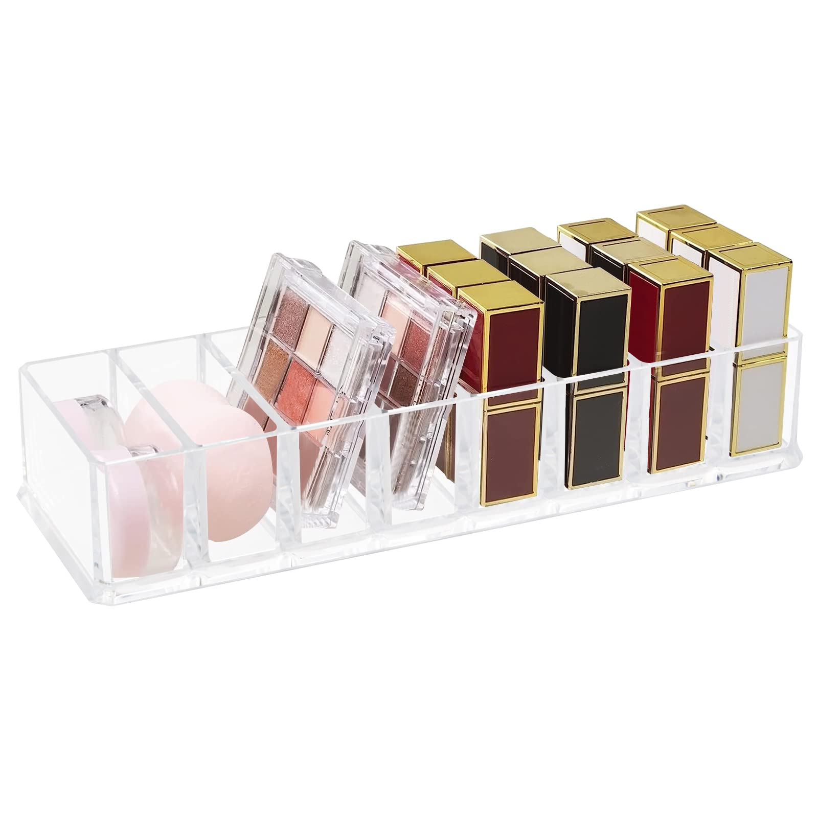 LeafyLane Make-up Organizer Aus Acryl – 2-teilige Kosmetik-Vitrine Mit Schublade Für Schminktisch