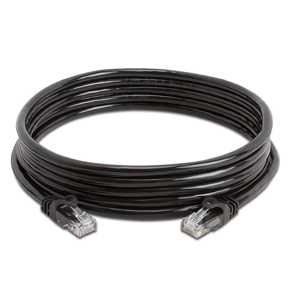 Cmple Kabel Ethernet Cat 6 4,6 m, kable krosowe Cat6 10 Gb/s, kabel sieciowy LAN, 550 MHz, złącza RJ45, kompatybilny z komputerem do gier, laptopem, modemem, routerem, konsolą do gier, czarny