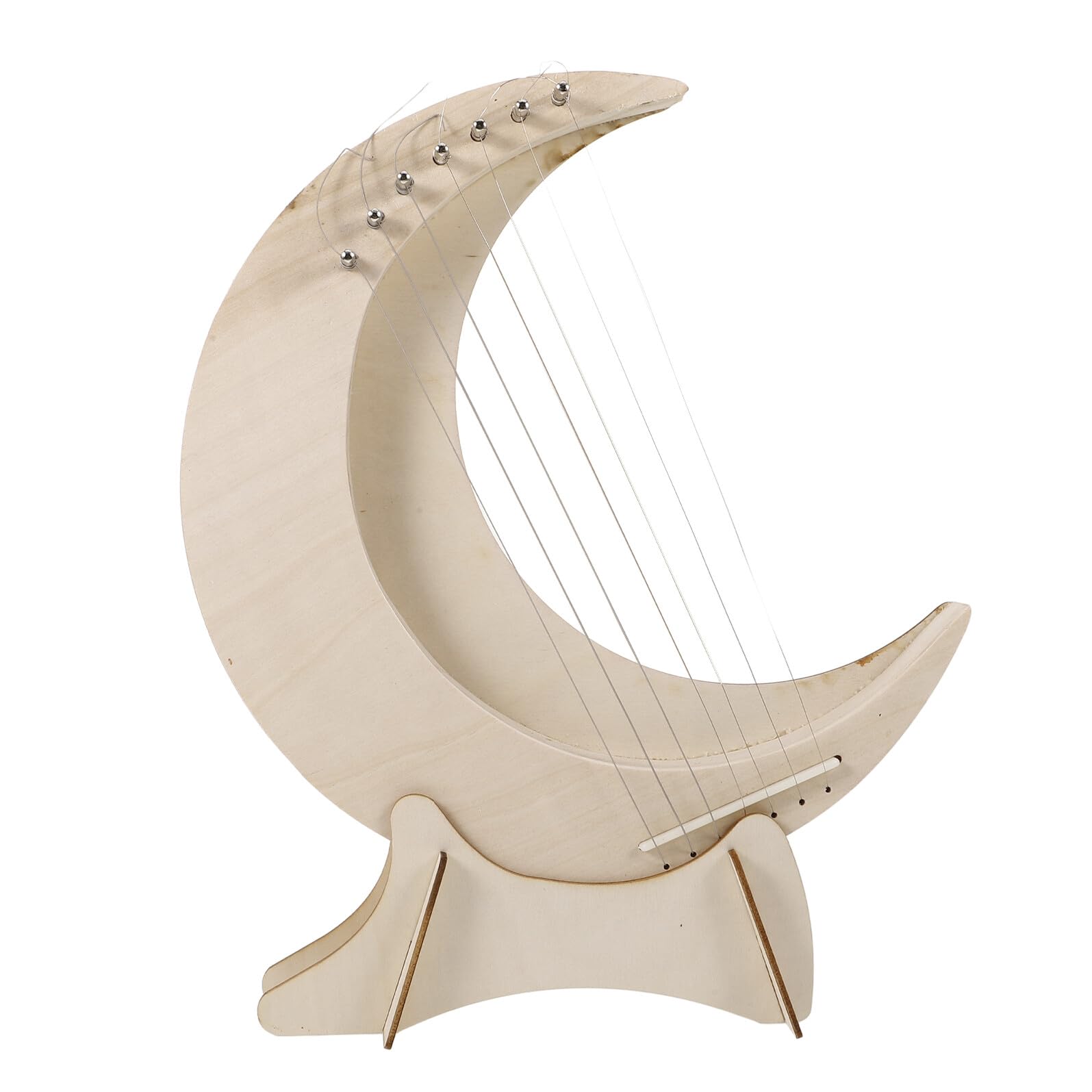 Hemobllo Strumento Musicale 7 Corde a Forma di Mezzaluna in Legno Arpa Design Portatile e Toni Caldi, per Principianti e Amanti della Musica