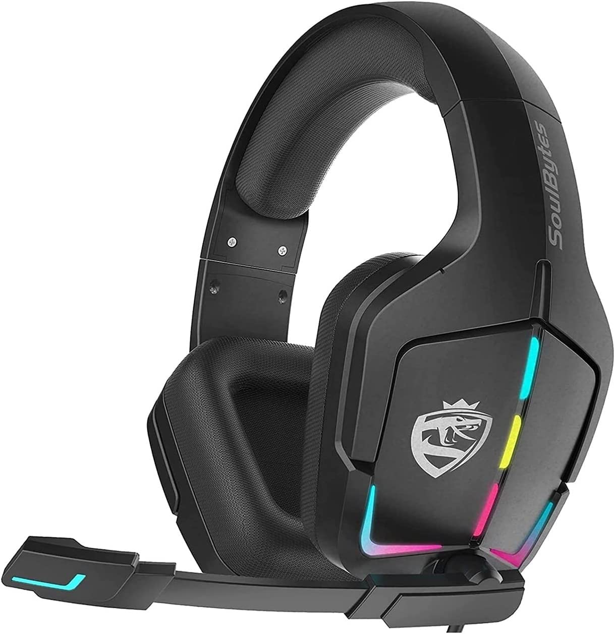 RajoNN Auriculares para Juegos PS4 Auriculares Xbox One con Sonido Envolvente 7.1, micrófono con cancelación de Ruido y luz LED, Compatible con Xbox One, PS3, PS4, PS5, PC