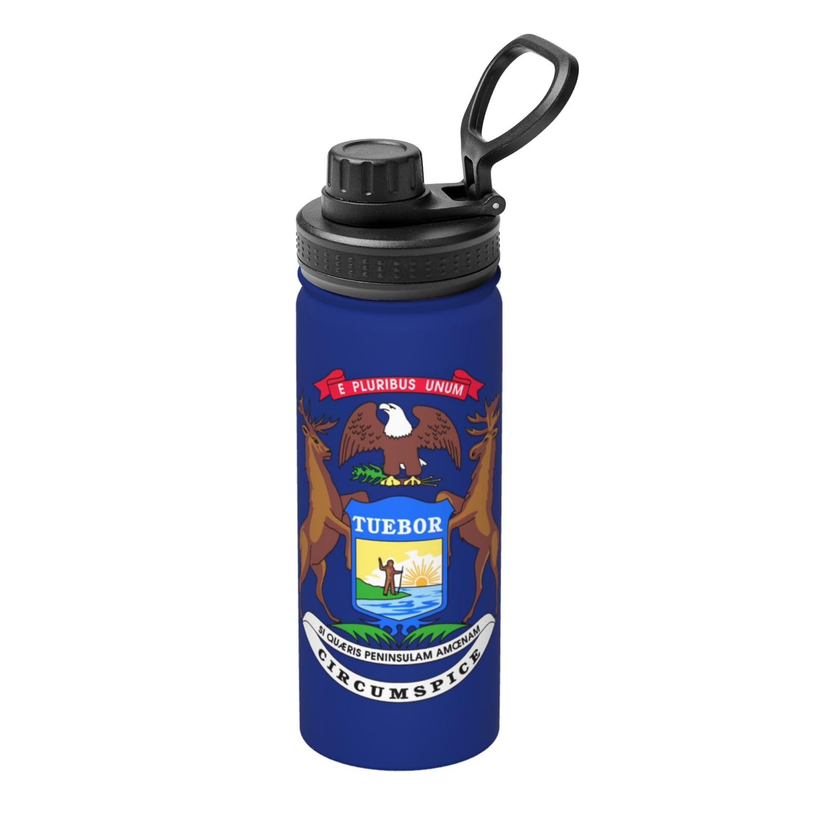 Botella de agua de Michigan para regalos al aire libre termo de acero inoxidable para gimnasio