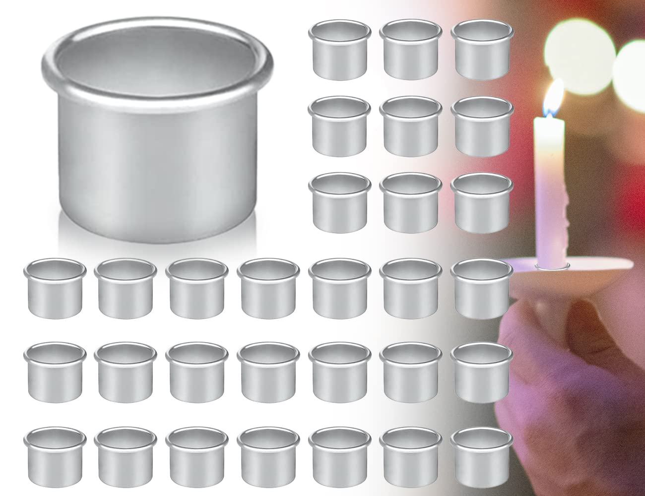30 Moules Bougies Chauffe-Plat + 100 Mèches - Formes Cœur, Rond, Carré En Plastique Transparent