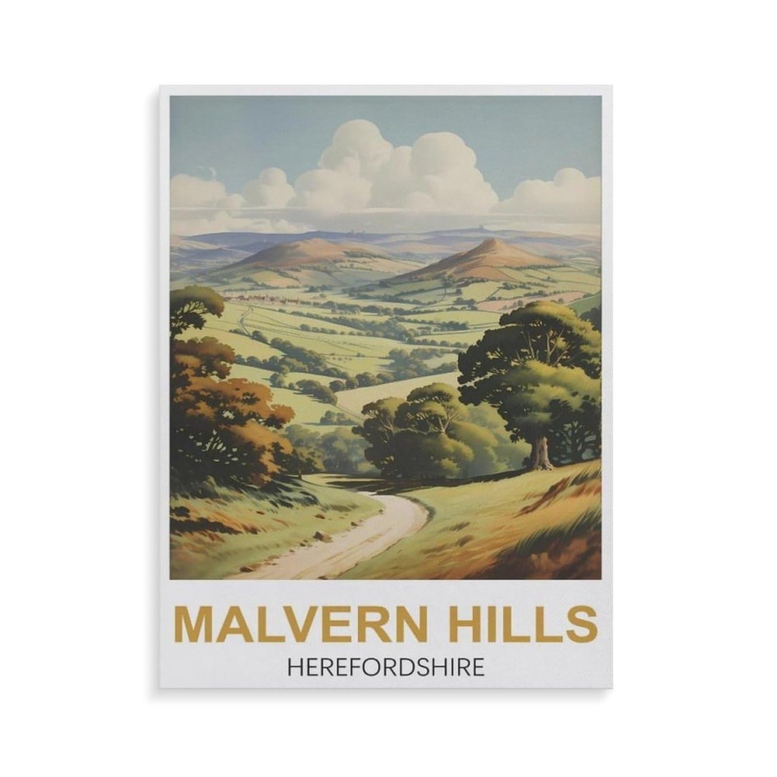 Malvern Hills Herefordshire，Jigsaw Puzzles for Adults 1000 Piece, Classic Puzzle Teens Boys Girls Puzzles Sturdy Tight Fitting Pieces,Letters On Back for Ideal Challenging And Gift（38x26cm）-GT11