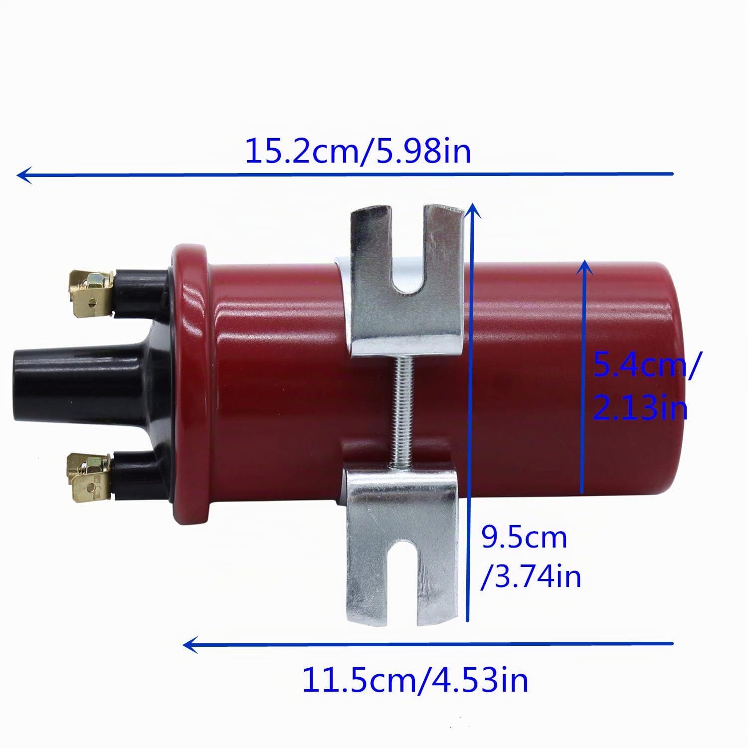 Bobine d'allumage sport 12 V Rouge Pour remplacement Lucas DLB105