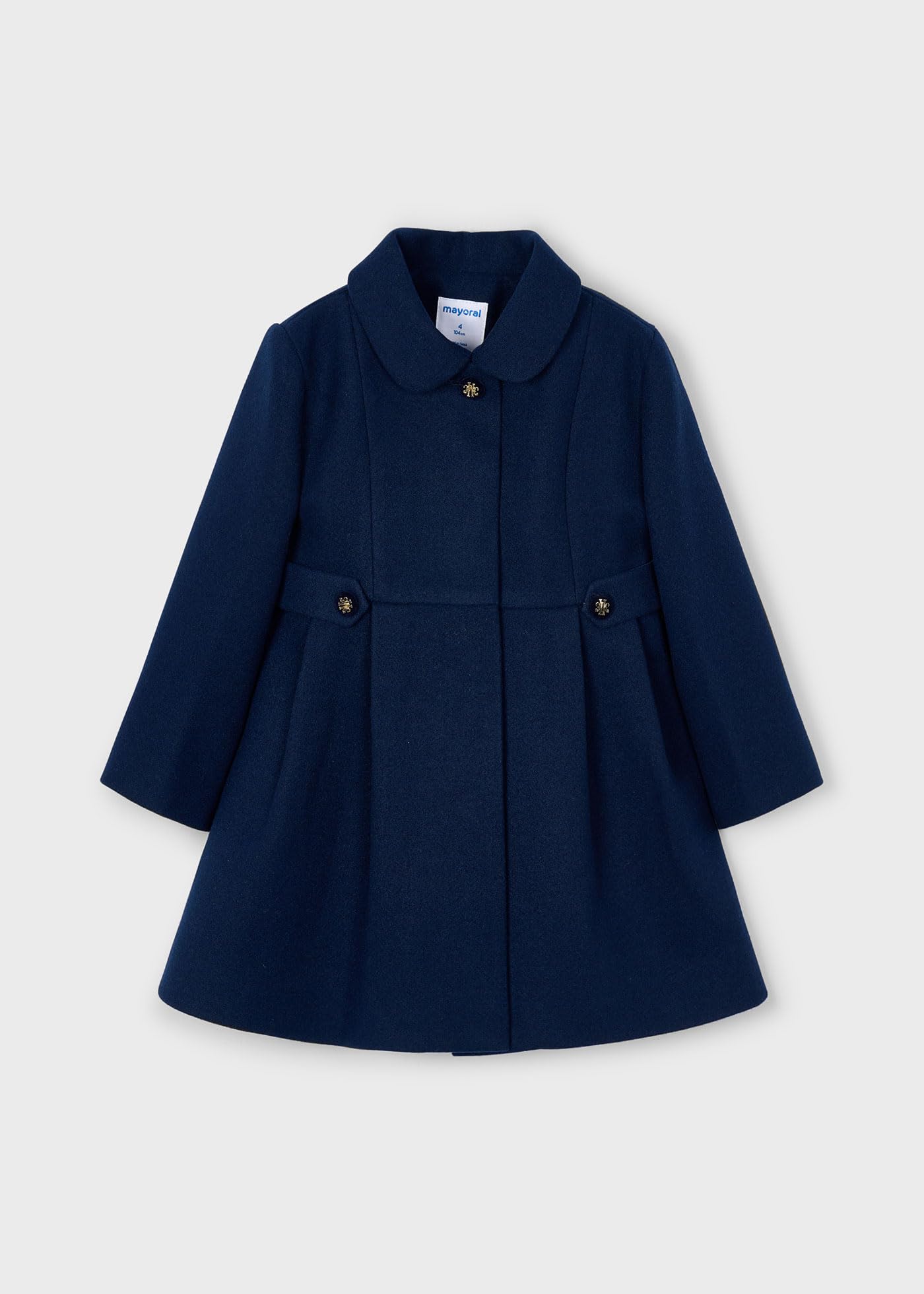 Mayoral Cappotto di Panno per Bambine e Ragazze Marino 7 Anni (122cm)