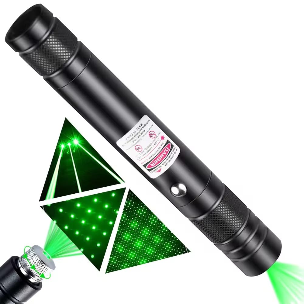 SHIVMYRA High Power Xenon LED Laser Pointer Flashlight with Built-in Lithium Ion Battery, USB Connector for Home Use