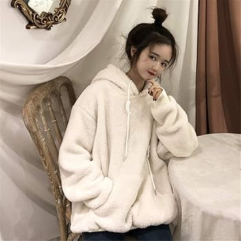 Amazon.co.jp: レディーストレーナーパーカーボアプルオーバー