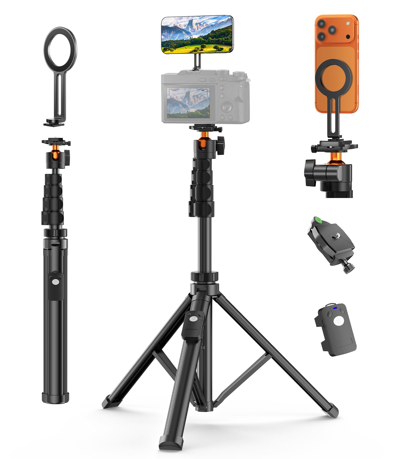 XXZU セルカ棒三脚 自撮り棒一体型