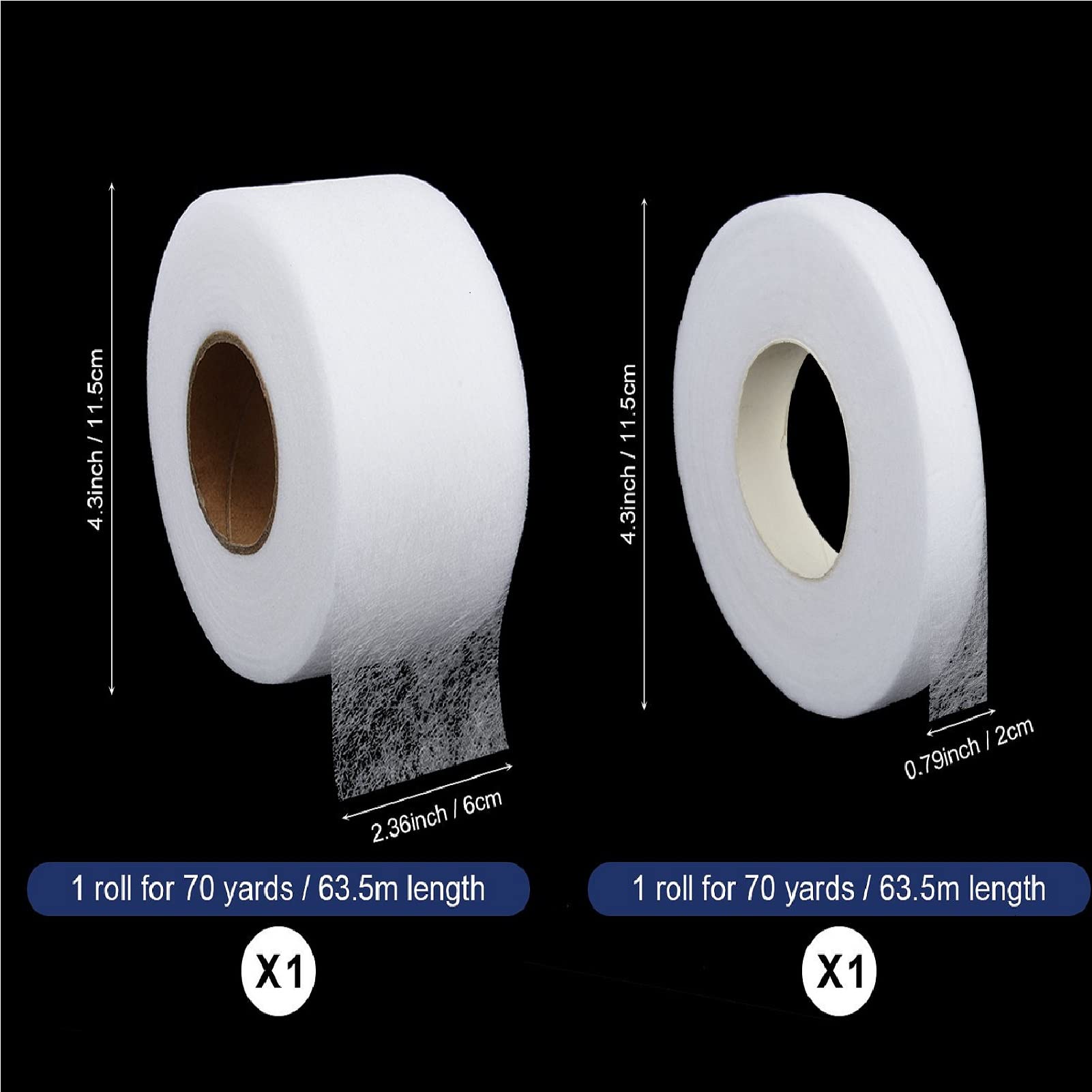 Elalove Saumband Zum Aufbügeln | 2cm X 60m Gardinenband | Waschfest Bis 60°C | Ohne Nähen Für Hosen, Vorhänge & Stoffe