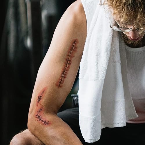 Miniatura 4 de Papel adhesivo para tatuajes temporales realistas y realistas para el día de los inocentes