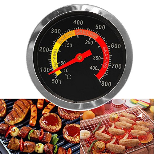 EWRW Thermomètre de barbecue en acier inoxydable avec jauge de température 10-400 °C Cover