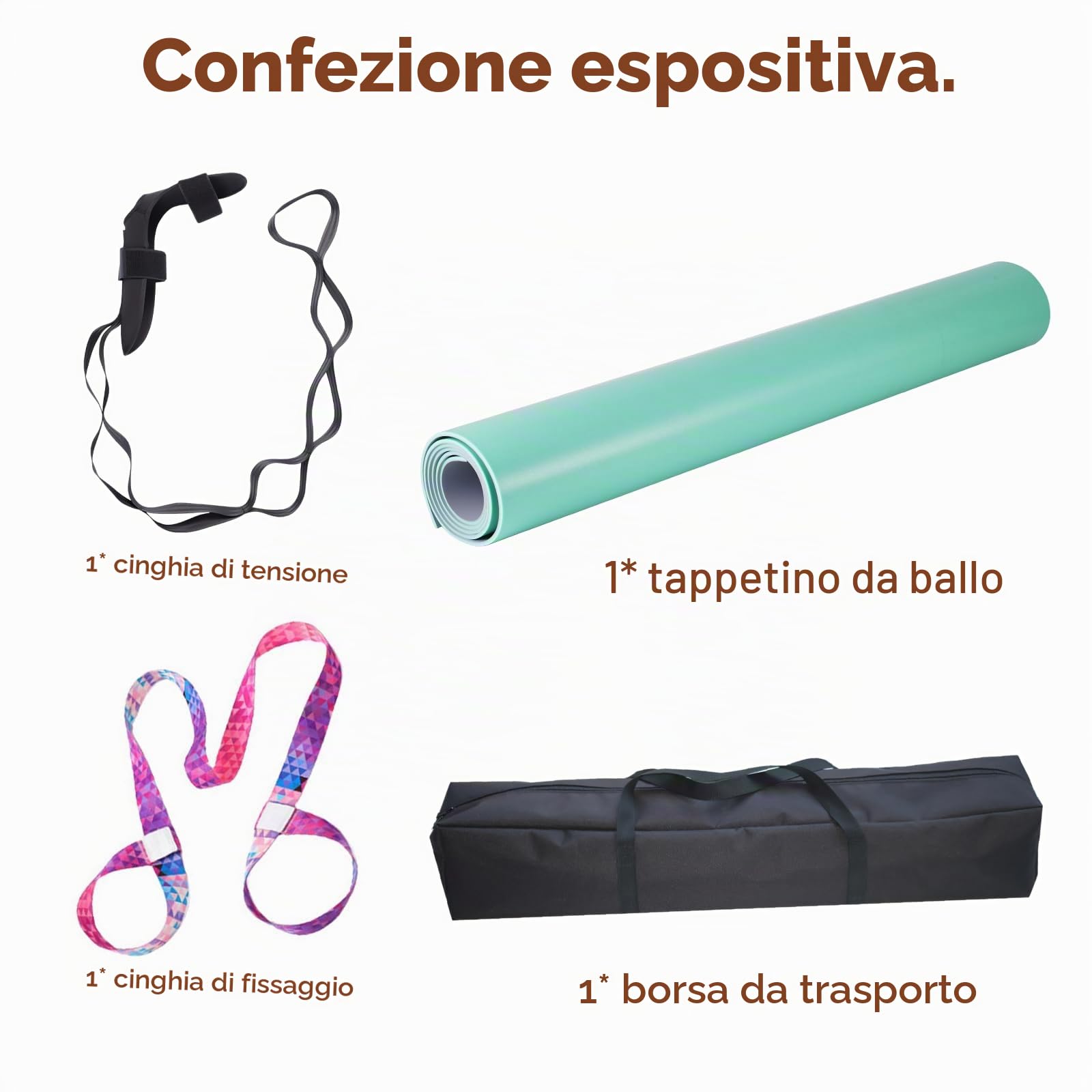 YJINGRUI Tappetino da ballo portatile, 180 x 100 cm, con borsa per il trasporto, 5 mm di spessore, antiscivolo, ammortizzante, in PVC, per jazz, balletto e tutti gli stili di danza, casa e studio | 5 mm di spessore, con borsa per il trasporto per un facil