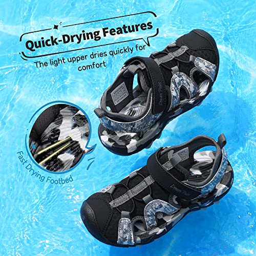 DREAM PAIRS Boys Girls Summer Outdoor Athletic Sport Sandals for Little/Big Kid3