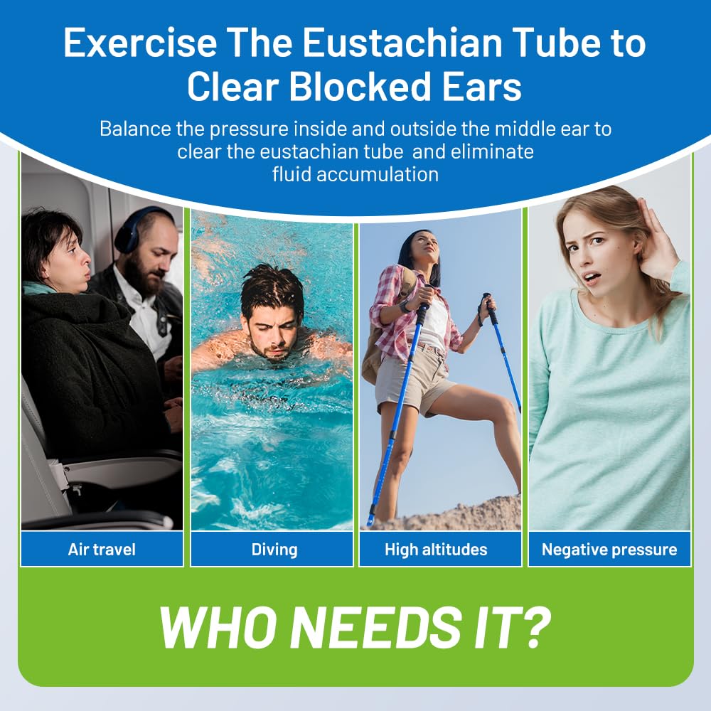 Eustachian Tube Ear Pressure Relief Device | Unclog Ears, Balance Pressure & Relieve Tinnitus | Ear Care for Travel, Diving & Swimming — Amazon image 7
