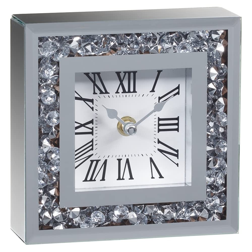 Stunning Karina Bailey Loose Diamond Mantle Clock Hang it Anywhere Around The House For a Useful Decorative Addition.