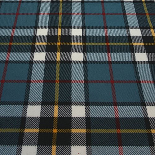 Tissu tartan Thompson bleu léger 10oz fini les tissus lourds et rigides