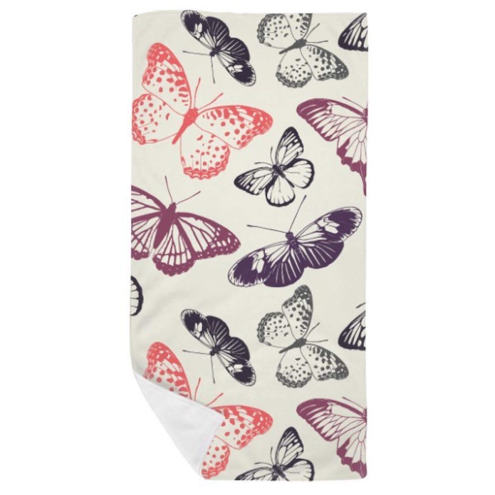 Serviette de bain papillon rose pour le sport et vos moments de bien-être