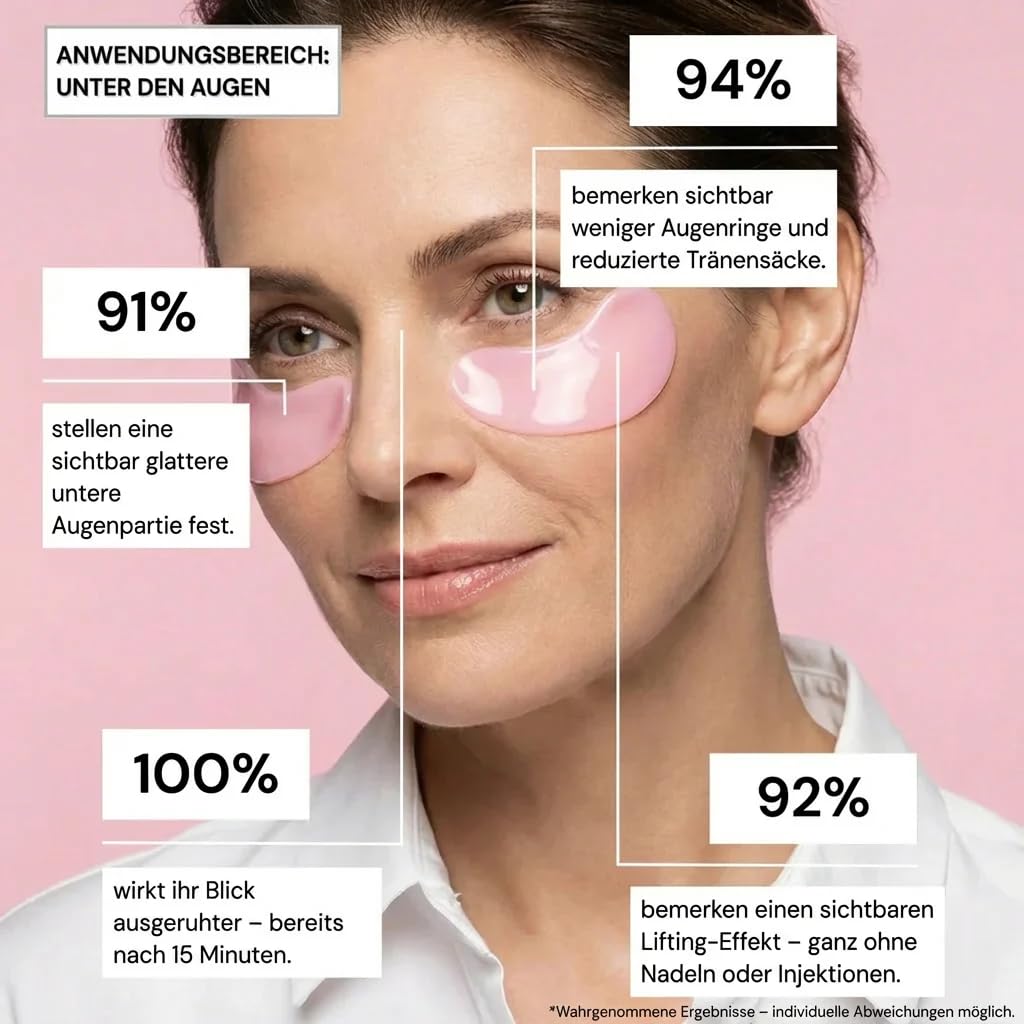 illorya Augen Patches InstaLift Mit PDRN & Kollagen PDRN + Kollagen Augenlid- und Unteraugenpartie Pflege – 15-Minuten-Lifting-Effekt, fester Halt, Transparente Wirkstoffaufnahme
