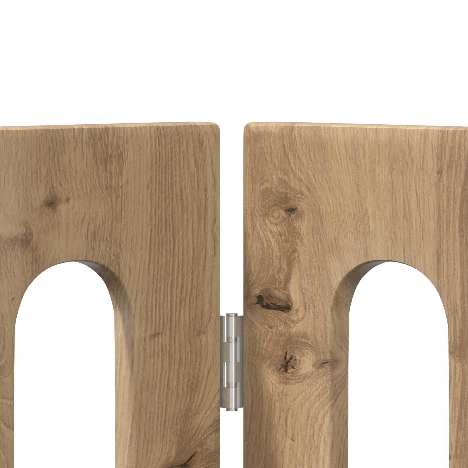 Valla plegable para mascotas de madera de roble Artisan, 201 x 38 x 90 cm, 4 piezas con paneles flexibles para interior, protección y seguridad para perros y cachorros