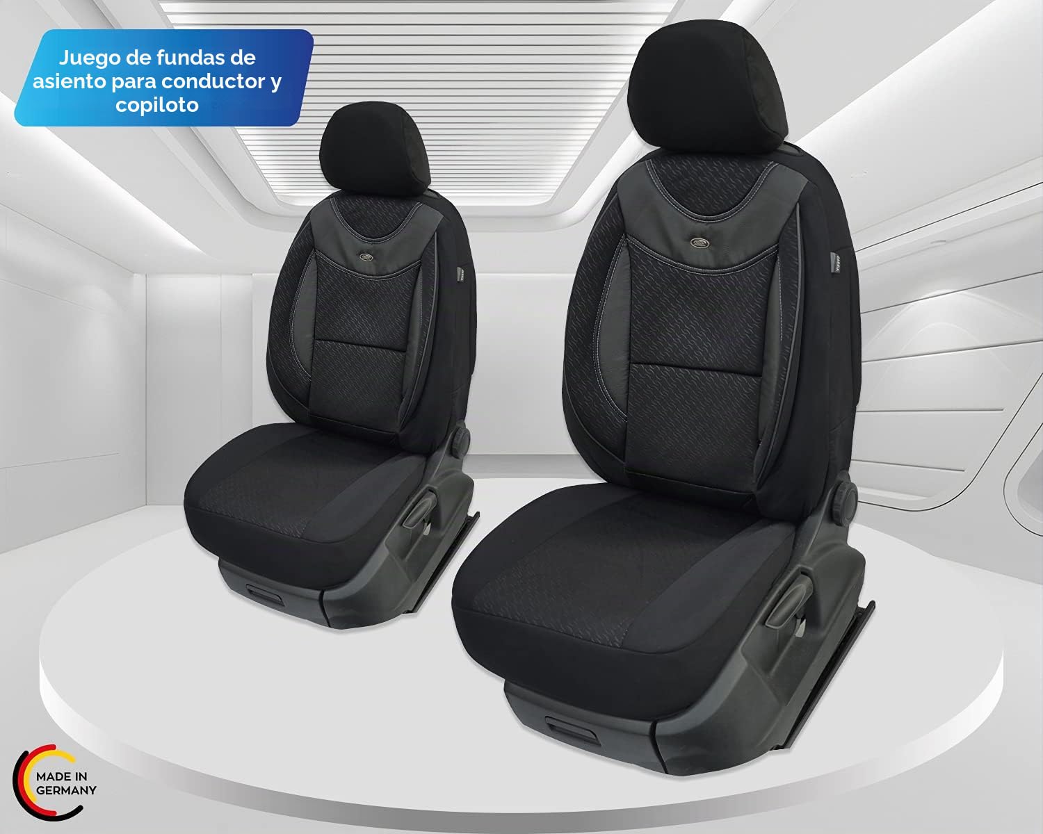 BREMER SITZBEZÜGE Fundas Protectoras para Coche compatibles con Mercedes Vito Viano W639, Juego de Conductor y copiloto a Partir de 2003 – 2014 / Juego de Fundas de Asiento de Coche, 2 Unidades en