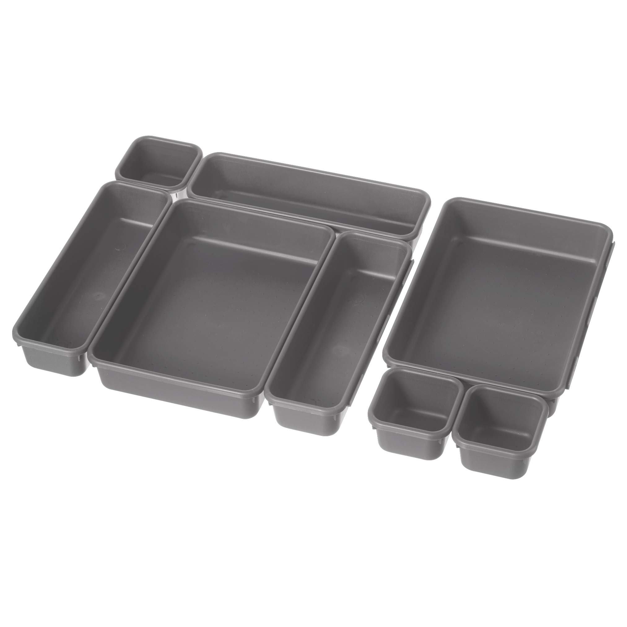 Oggi 8 Pack Interlocking Drawer Organizers & Storage