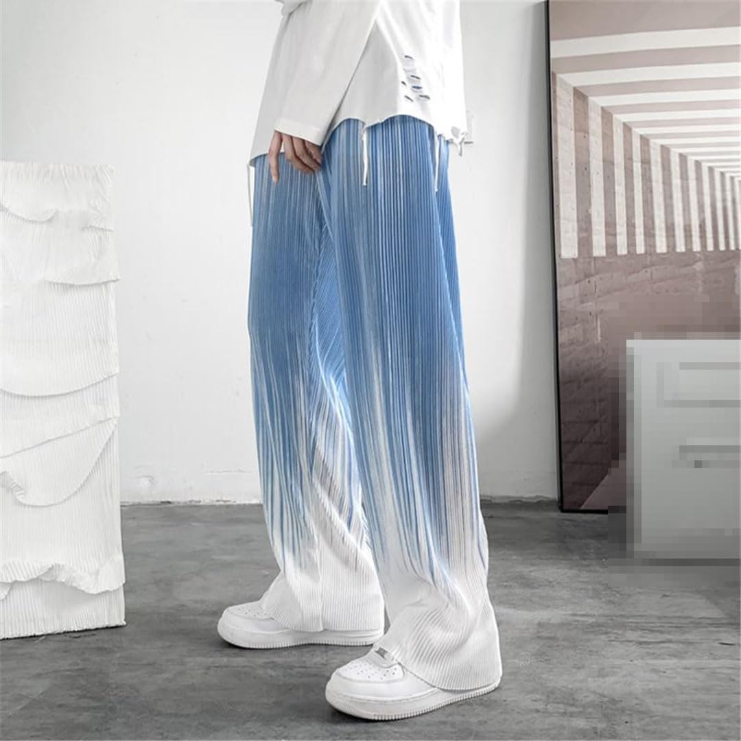 Vogrtcc Pantaloni da Uomo Pantaloni da Jogging Elastico in Vita Pantaloni Larghi A Gamba Larga