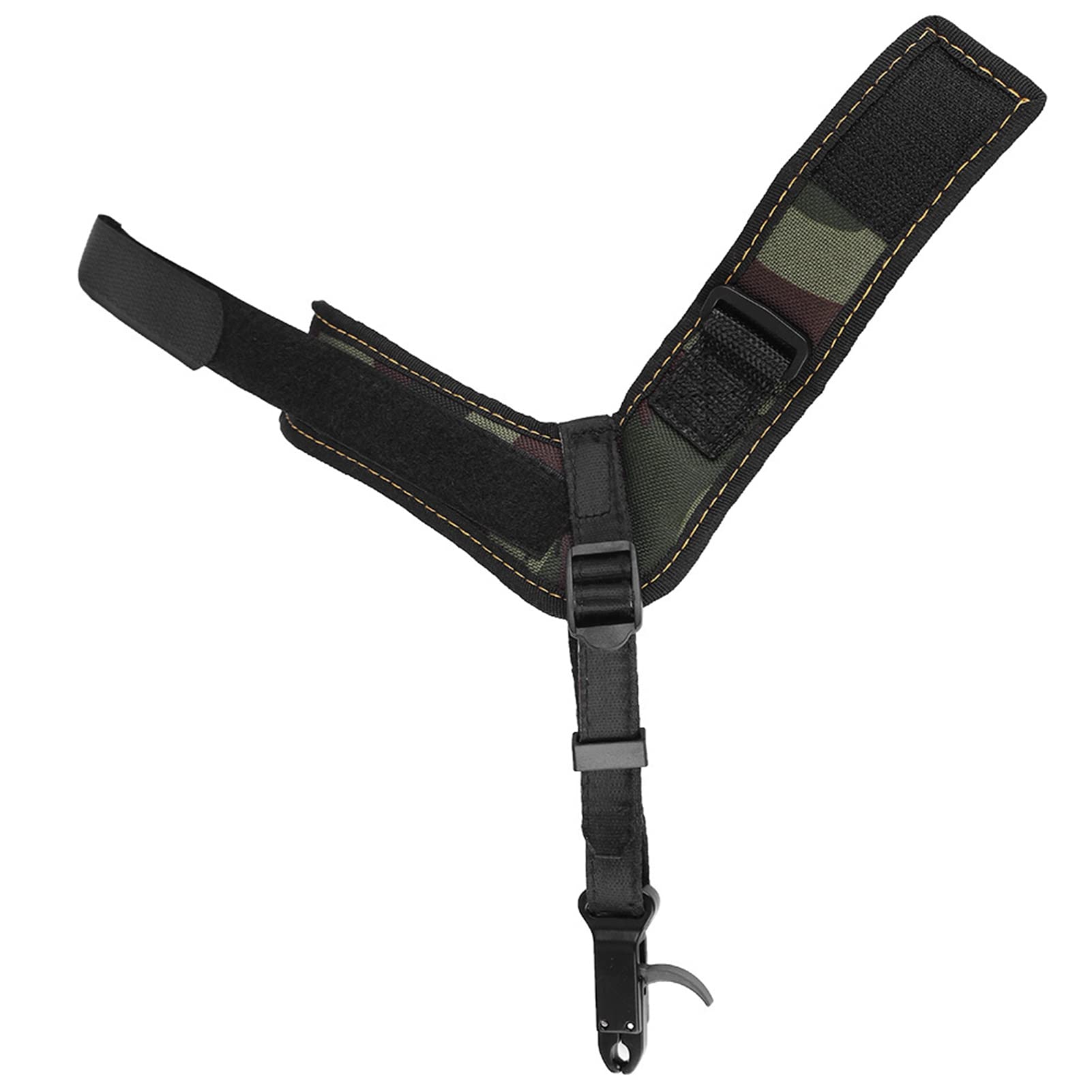 Release Tir à l'arc Robuste Aide au Dégagement de l'arc Étrier Composé Dragonne Noire Réglable Trigger Tir Chasse Tir Trigger Flèches pour Arc à Poulies