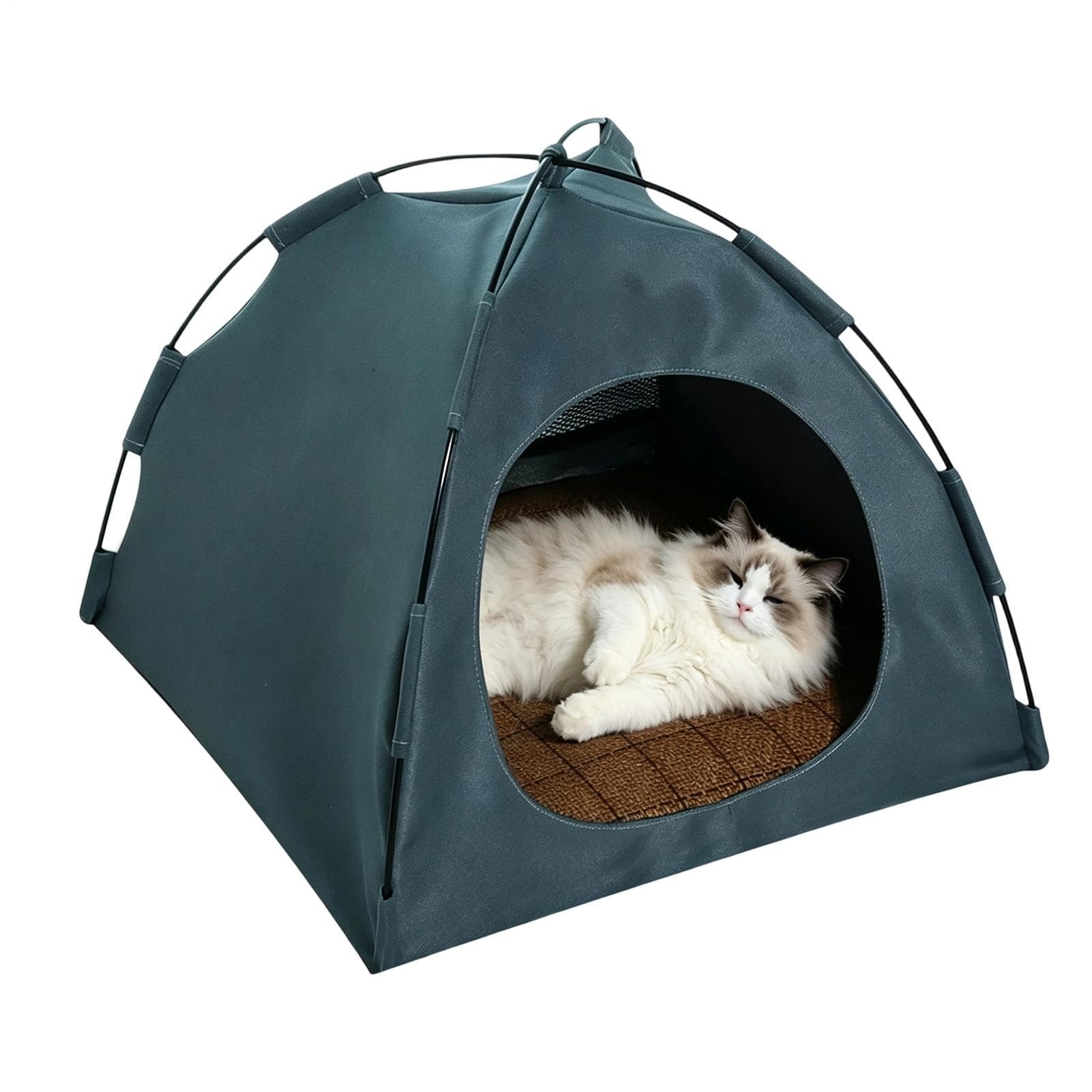 Cama cueva para gatitos portátil ideal para noches de verano en el patio