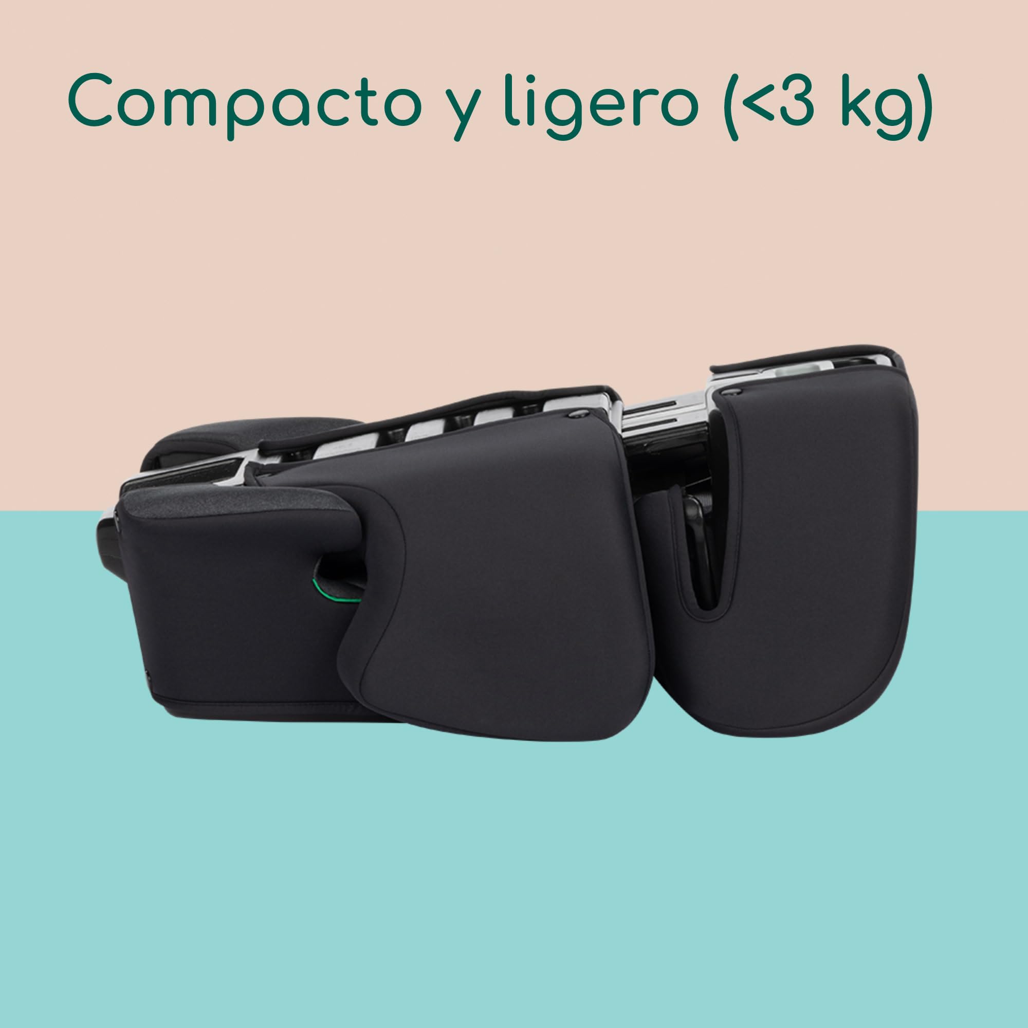 Bebeconfort RoadSafe i-Size, Silla de Coche, 3,5-12 años (100-150 cm), Alzador Coche Niño, Plegado & Ligero (3 kg), Instalación Cinturón Seguridad, 14 Posiciones Reposacabezas, Tinted Black