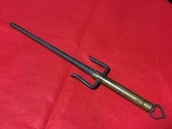 Amazon.co.jp: 鉄製 十手 江戸期 鉄十手 捕物 捕縛道具 捕具 武具 江戸